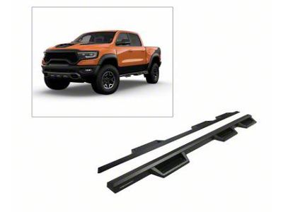 Superior Side Step Bars; Black (19-24 RAM 1500 Crew Cab)