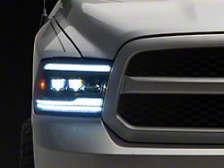 Switchback Sequential Full LED Projector Headlights; Matte Black Housing; Clear Lens (09-18 RAM 1500 w/ Factory Halogen Headlights)