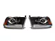 Switchback Sequential LED Bar Projector Headlights; Matte Black Housing; Clear Lens (09-18 RAM 1500 w/ Factory Halogen Non-Projector Headlights)