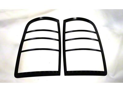Chrome Delete Tail Light Bezels; Gloss Black (09-18 RAM 1500)