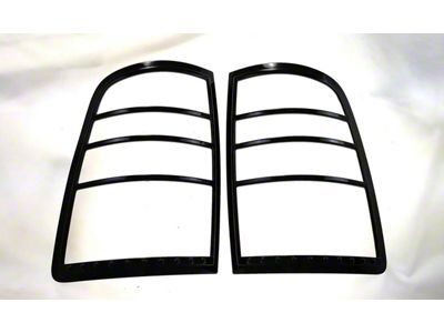 Tail Light Bezels; Gloss Black (09-18 RAM 1500)