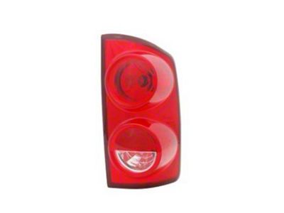 CAPA Replacement Tail Light; Chrome Housing; Red/Clear Lens; Driver Side (07-08 RAM 1500)