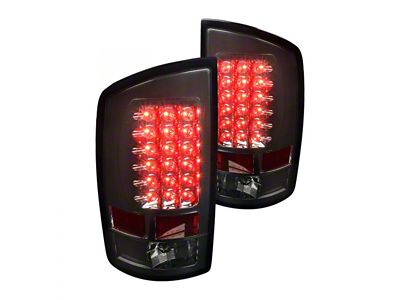 LED Tail Lights; Chrome Housing; Smoked Lens (07-08 RAM 1500)