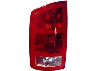 CAPA Replacement Tail Light; Chrome Housing; Red/Clear Lens; Passenger Side (02-06 RAM 1500)