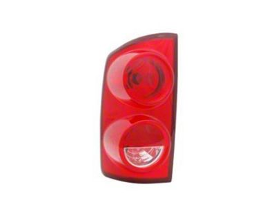 CAPA Replacement Tail Light; Chrome Housing; Red/Clear Lens; Passenger Side (07-08 RAM 1500)