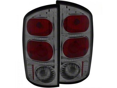 Tail Lights; Chrome Housing; Smoked Lens (02-05 RAM 1500)