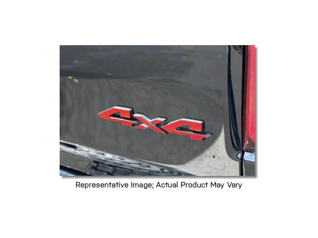 Tailgate 4X4 Letter Overlay Decals; Carbon Fiber (19-24 RAM 1500)