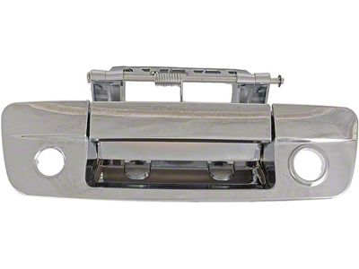 Tailgate Handle with Backup Camera Opening and Keyhole; Chrome (09-12 RAM 1500)