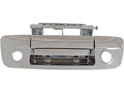 Tailgate Handle with Backup Camera Opening and Keyhole; Chrome (09-18 RAM 1500)