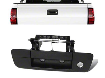 Tailgate Handle with Keyhole and Camera Openings; Textured Black (09-18 RAM 1500)