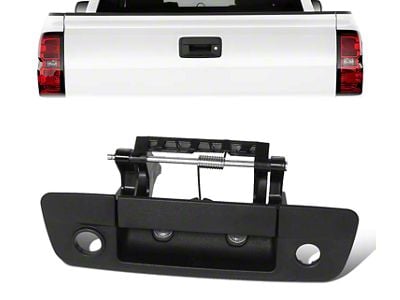 Tailgate Handle with Keyhole and Camera Openings; Textured Black (09-18 RAM 1500)