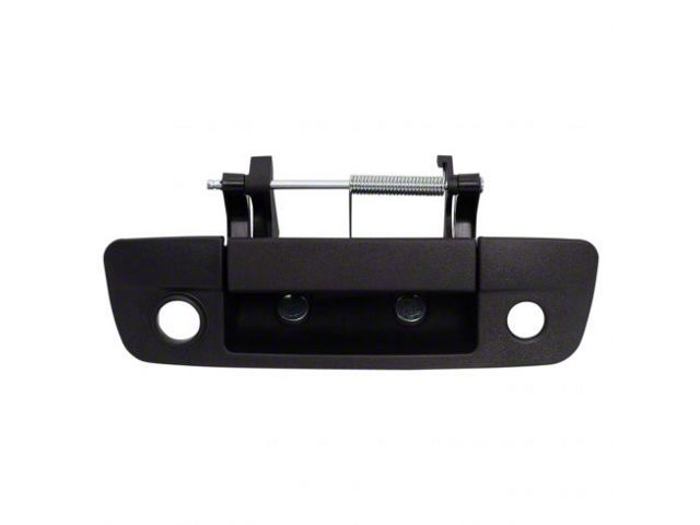 Tailgate Handle with Lock Provision and Backup Camera Opening; Textured Black (09-12 RAM 1500)