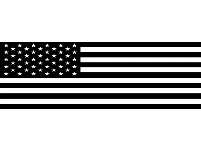 Tailgate Standard Flag Decal; Matte Black (94-25 RAM 1500)
