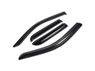 Tape-On Front and Rear Window Visors; Dark Smoke (19-25 RAM 1500 Quad Cab)