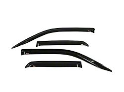 Tape-On Window Deflectors; Front and Rear; Smoke (19-24 RAM 1500 Quad Cab)
