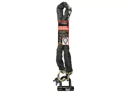 THEX Super Chain with 12mm Links and MAX40 Disc U-Lock; 3.25-Foot