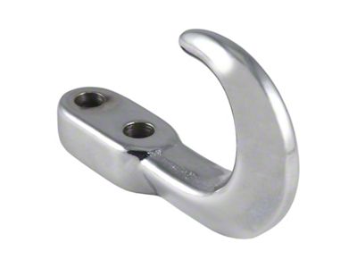 Tow Hook; Chrome (Universal; Some Adaptation May Be Required)