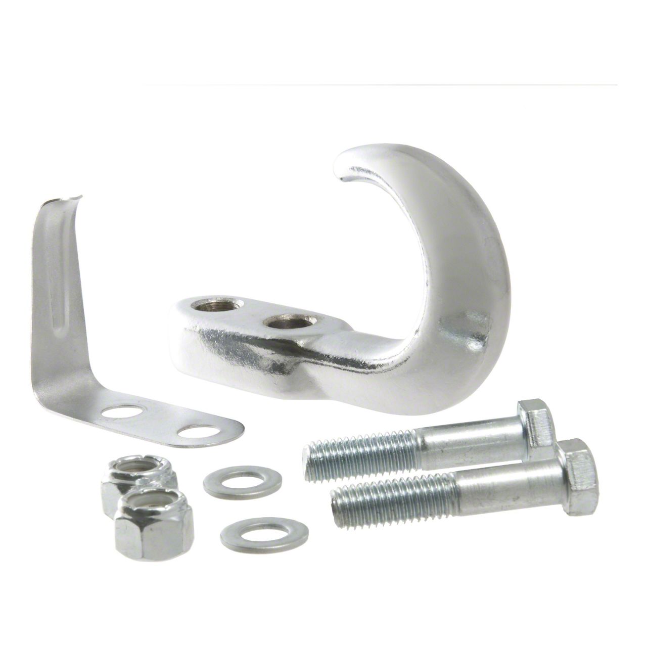 RAM 1500 Tow Hook with Hardware; Chrome (Universal; Some Adaptation May