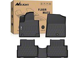 TPE Front and Rear Floor Liners; Black (19-24 RAM 1500 w/ Rear Storage Box)