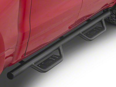 Tubular Style Drop Side Step Bars; Fine Textured Black (19-25 RAM 1500 Crew Cab)