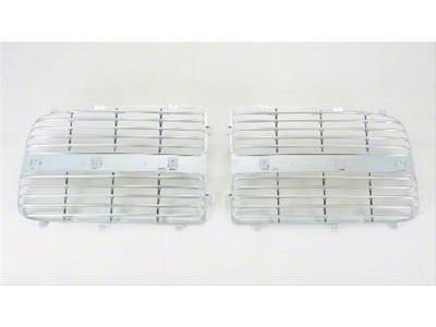 Replacement Upper Grille Insert; Chrome; Driver Side (02-05 RAM 1500)