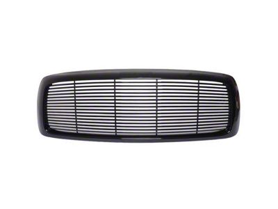 Upper Replacement Grille; Black (02-05 RAM 1500)
