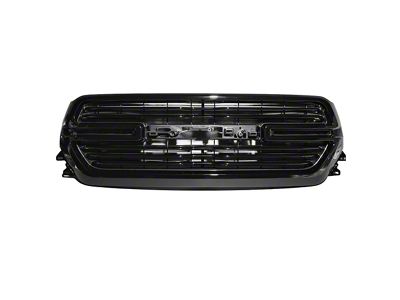 Upper Replacement Grille; Black (19-24 RAM 1500 Big Horn, Lone Star)
