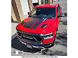 V2 Hood Graphics; Carbon Fiber Black (19-24 RAM 1500 Rebel)
