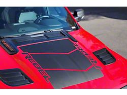 V4 Hood Graphics; Matte Black (19-26 RAM 1500 Rebel)