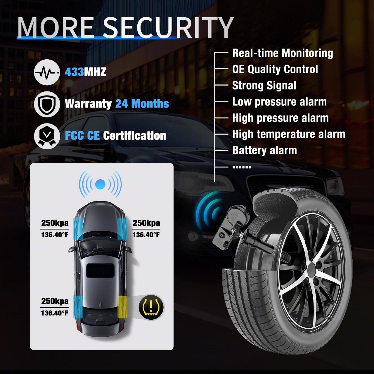 4Pcs TPMS Tire Pressure Monitor Sensor Valve Stem Repair-Tools For - View #12