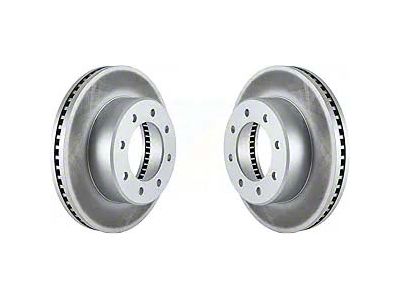 Vented Brake 8-Lug Rotors; Front Pair (2012 RAM 1500 Tradesman HD)