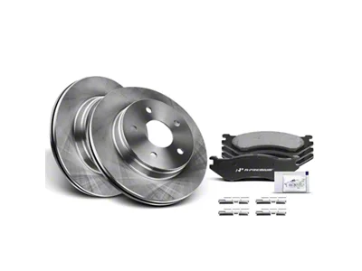 Vented 5-Lug Brake Rotor and Pad Kit; Front (02-05 RAM 1500, Excluding SRT-10)