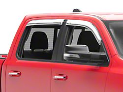 Ventvisor Window Deflectors; Front and Rear; Chrome (19-24 RAM 1500 Crew Cab)