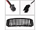 Vertical Fence Style Upper Replacement Grille with LED DRL; Matte Black (13-18 RAM 1500, Excluding Rebel)