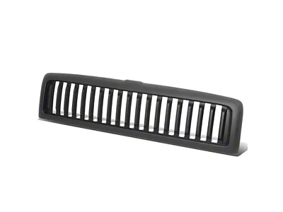 Vertical Fence Style Upper Replacement Grille; Matte Black (94-01 RAM 1500)