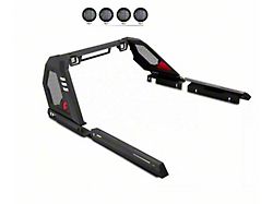 Vigor Roll Bar with 5.30-Inch Black Round Flood LED Lights; Black (09-26 RAM 1500 w/o RAM Box)