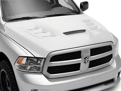 VIP Style Ram Air Hood; Unpainted (09-18 RAM 1500, Excluding Rebel)