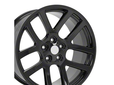 Viper Style Gloss Black 5-Lug Wheel; 22x10; 25mm Offset (02-08 RAM 1500, Excluding Mega Cab)