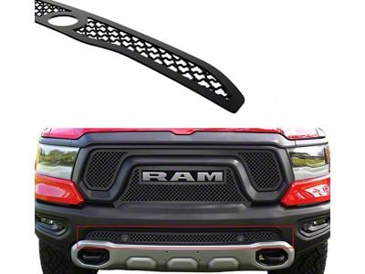 Wire Mesh Lower Bumper Grille Overlay; Black (19-24 RAM 1500 Rebel & TRX w/ Front Parking Sensors)