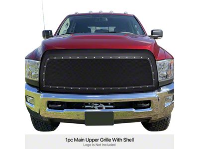 Wire Mesh Upper Replacement Grille; Black (13-18 RAM 1500, Excluding Rebel)
