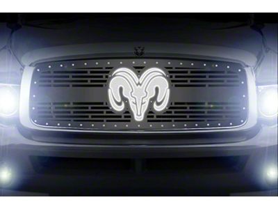 1-Piece LED X-Lite Steel Upper Grille Insert; RAM HEAD (03-05 RAM 2500)