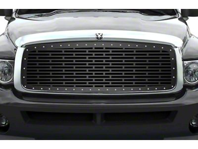 1-Piece Steel Upper Grille Insert; Bricks (03-05 RAM 2500)