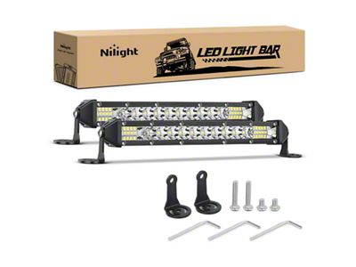 11-Inch Ultra-Slim Single Row LED Light Bars; Flood/Spot Combo (Universal; Some Adaptation May Be Required)