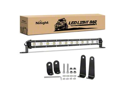 13-Inch Ultra-Slim Single Row LED Light Bar; Flood Beam (Universal; Some Adaptation May Be Required)