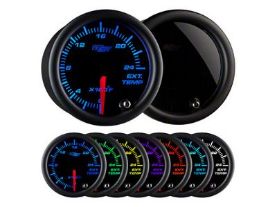 2400-Degree Exhaust Gas Temperature Gauge; Tinted 7 Color (Universal; Some Adaptation May Be Required)