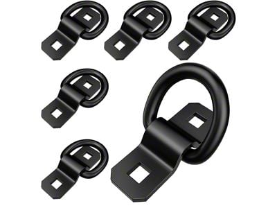 3/8-Inch Heavy Duty D-Ring Tie Down Anchor Kit; Black