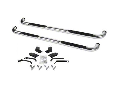 Go Rhino 3-Inch 4000 Series Cab Length Side Step Bars; Polished (10-24 RAM 2500 Crew Cab)