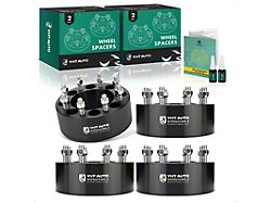 3-Inch 8-Lug Wheel Spacers; Black; Set of Four (12-26 RAM 2500)