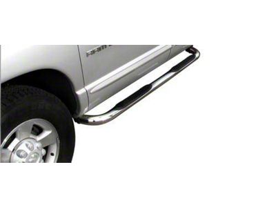 3-Inch Round Side Step Bars; Stainless Steel (03-09 RAM 2500 Quad Cab)
