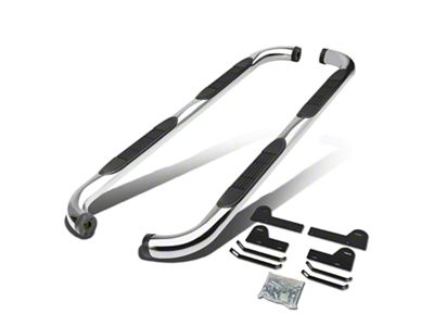 3-Inch Round Side Step Bars; Stainless Steel (06-09 RAM 2500 Mega Cab)